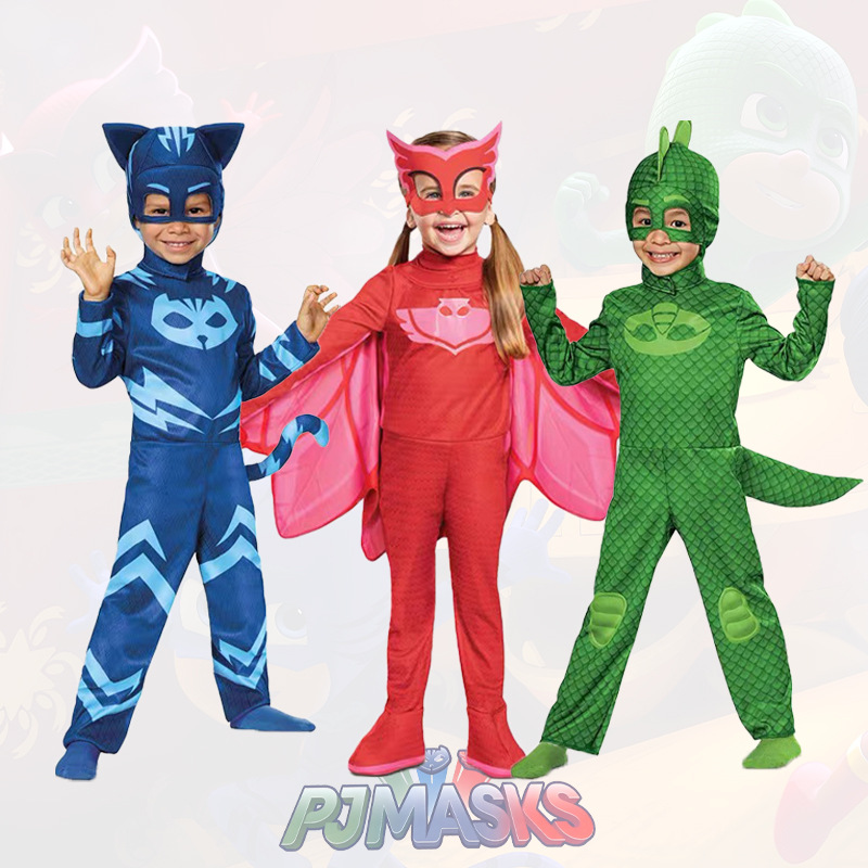 Kids Face Mask - Cosplay Blauer Schlafanzug Kinder Anime-Helden-Kostüm mit